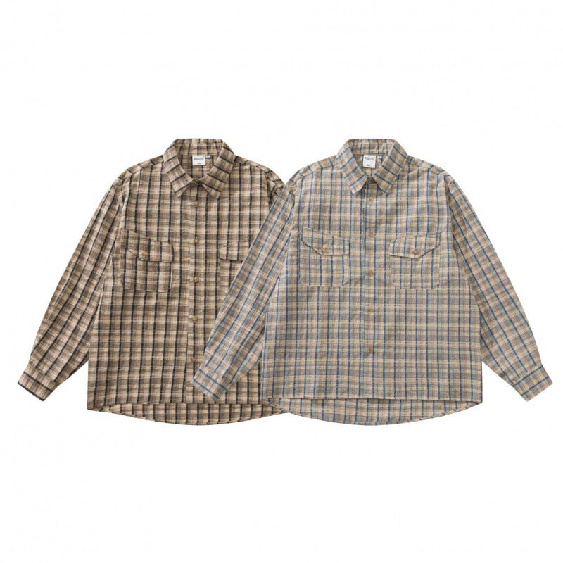 Unisex Boxy Overshirt made of cotton-linen blend with patch chest pockets Chichicherry