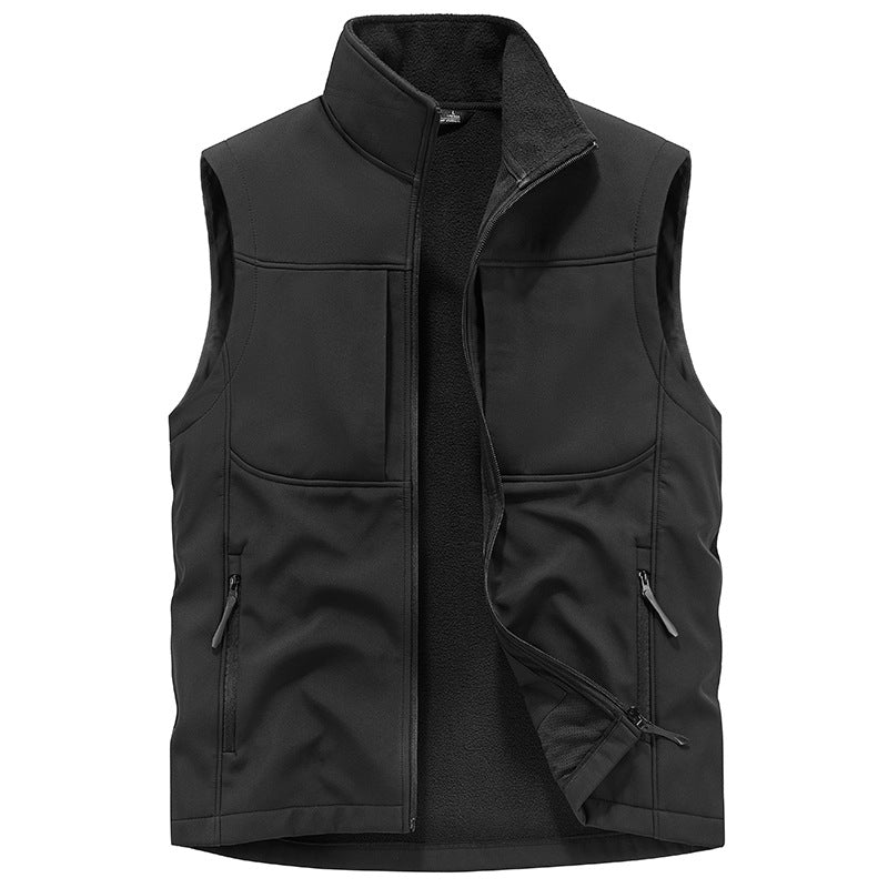 Men's Functional Softshell Vest with Fleece Lining and Windproof Membrane Chichicherry