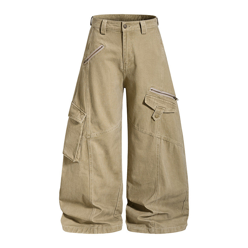Women High-Cut Baggy Culotte with Multi-Cargo Pockets Chichicherry
