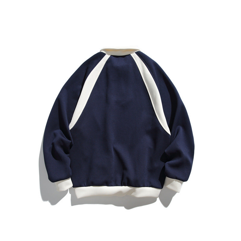 Unisex Oversize Halfzip Sweatshirt with contrasting shirt collar and raglan sleeves Chichicherry