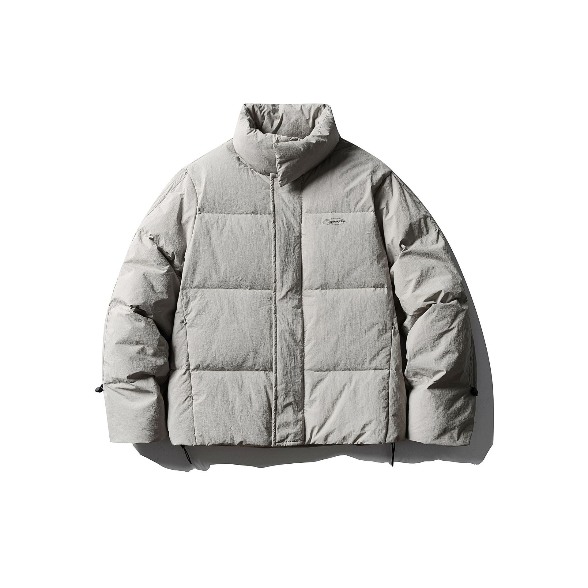 Men's Short Boxy Puffer with Padded Cushion Collar and Windproof Outer Shell Chichicherry