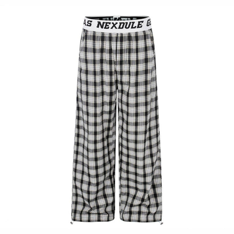 Women's Wide Palazzo Lounge Pants with Elastic Logo Waistband and Adjustable Hem Chichicherry