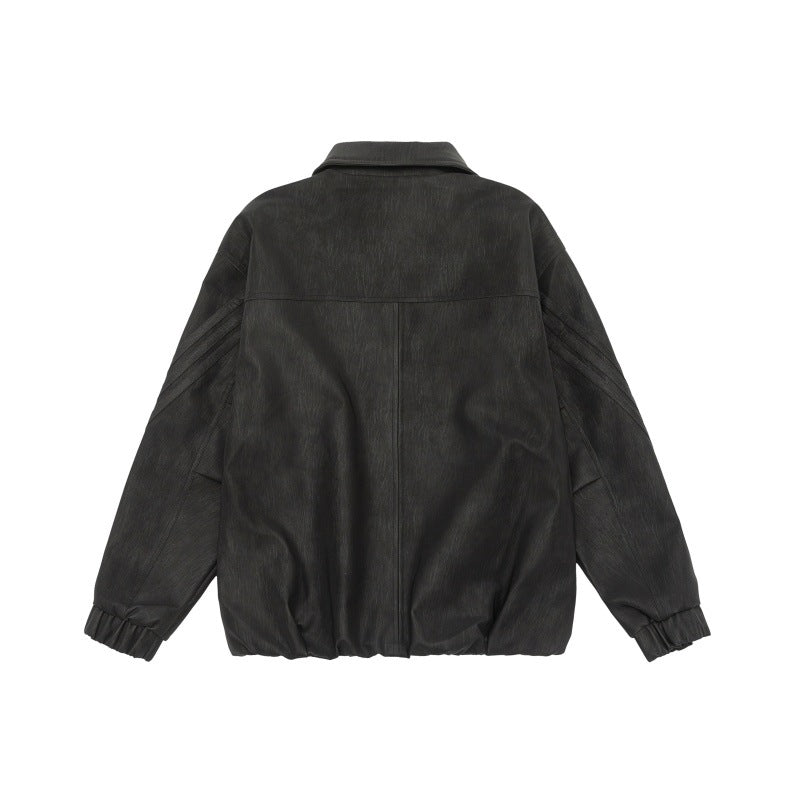 Unisex Boxy Shirt Jacket with concealed press stud placket, raglan seams and elastic hem Chichicherry