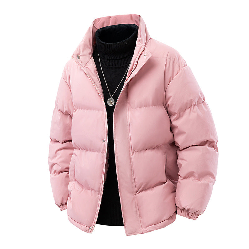 Men's Padded Oversized Puffer Jacket with Water-Repellent Shell, High Stand Collar and Concealed Zipper Chichicherry