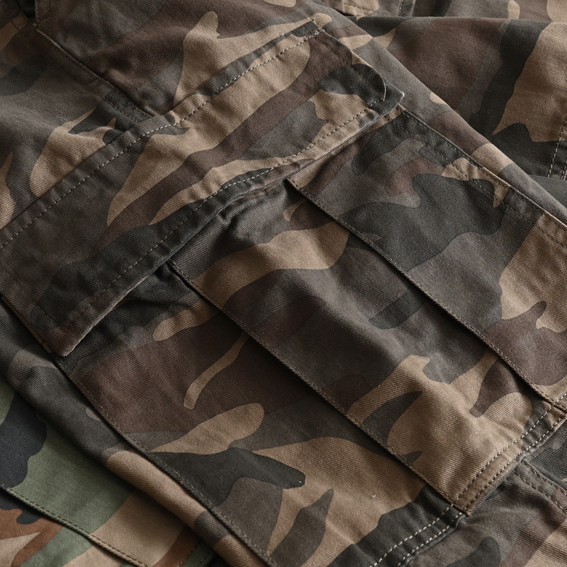 Herren Cargohose im Military-Look mit Mehrfachtaschen und geradem Schnitt Chichicherry