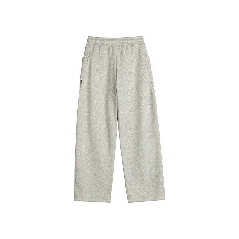 Women's Wide Culotte Jogging Pants with Elastic Waistband, Drawstring and Decorative Contrast Stitching Chichicherry