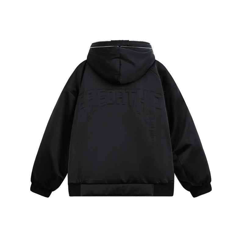 Men's Padded Hooded Bomber Jacket with Thermal Lining Chichicherry