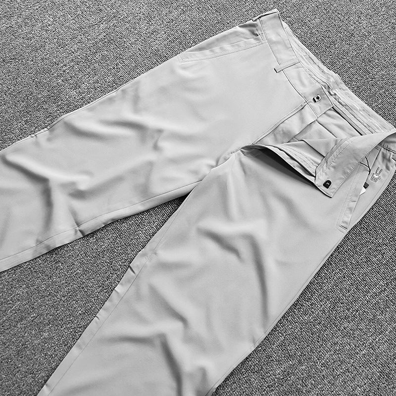 Men's chinos in a slim fit with stretch, crease, and slanted pockets Chichicherry