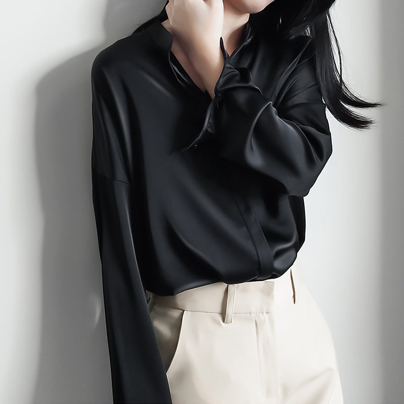 Ladies Elegant Blouse made of high-quality Satin Chichicherry