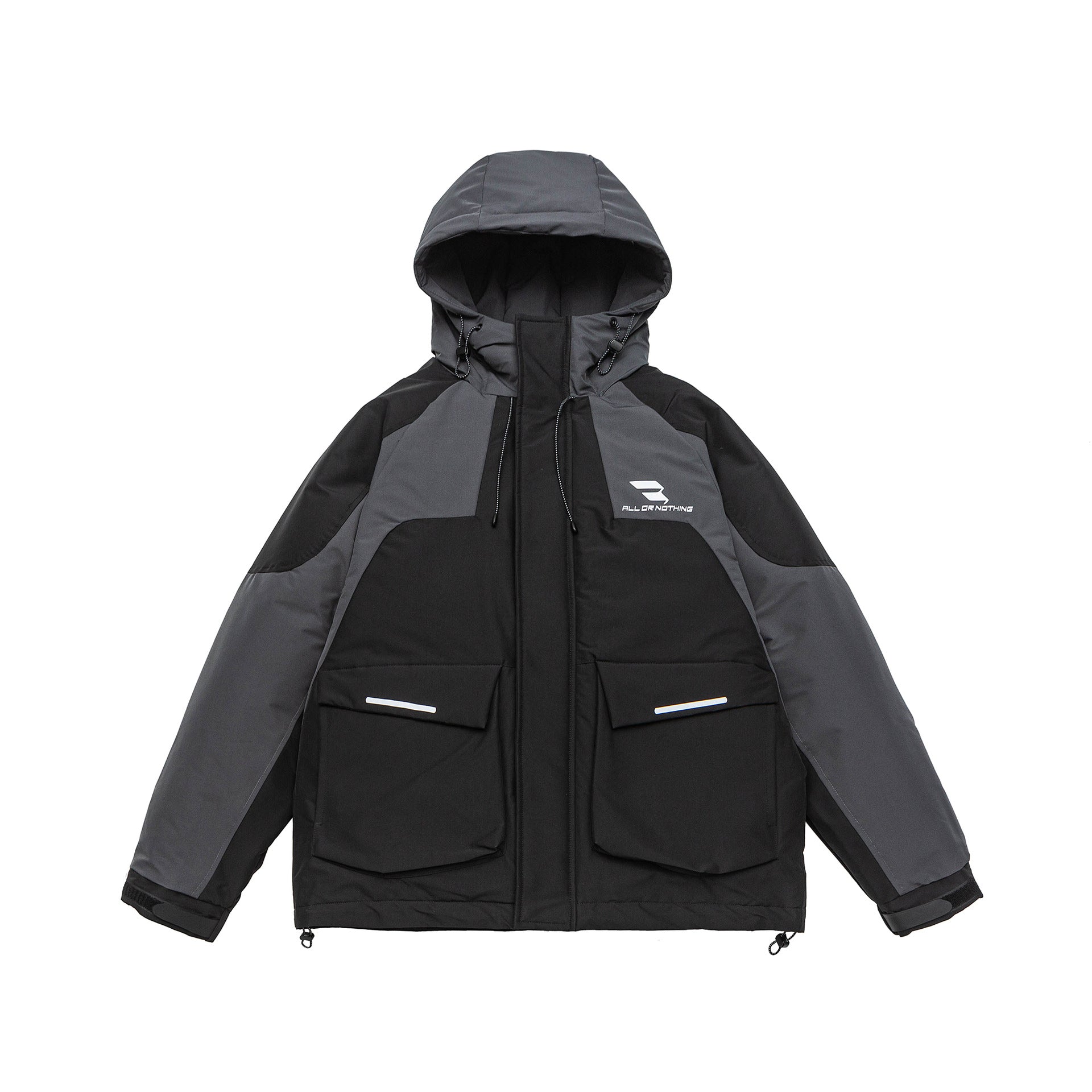 Men's Urban Tech Parka with utility pockets, reflective details, and adjustable hem Chichicherry