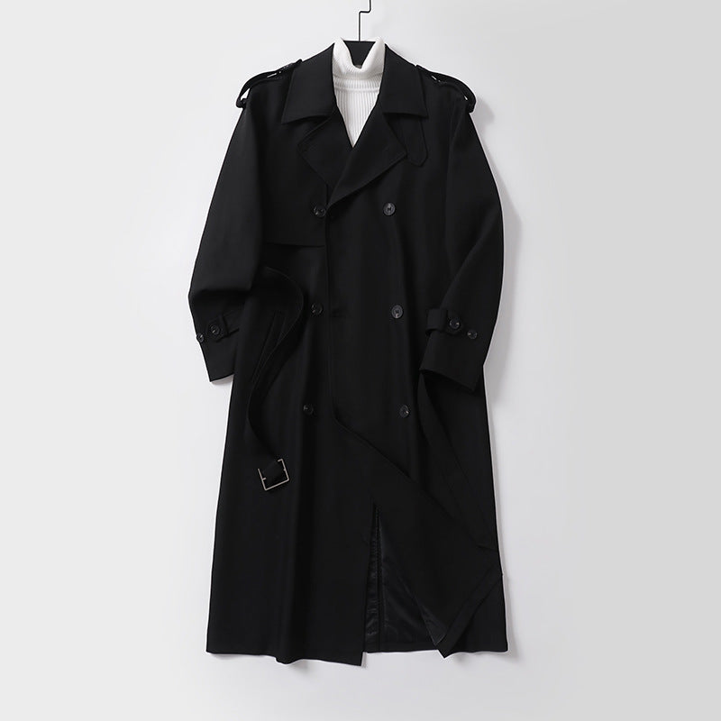 Women's classic double-breasted trench coat with waist belt and shawl collar Chichicherry