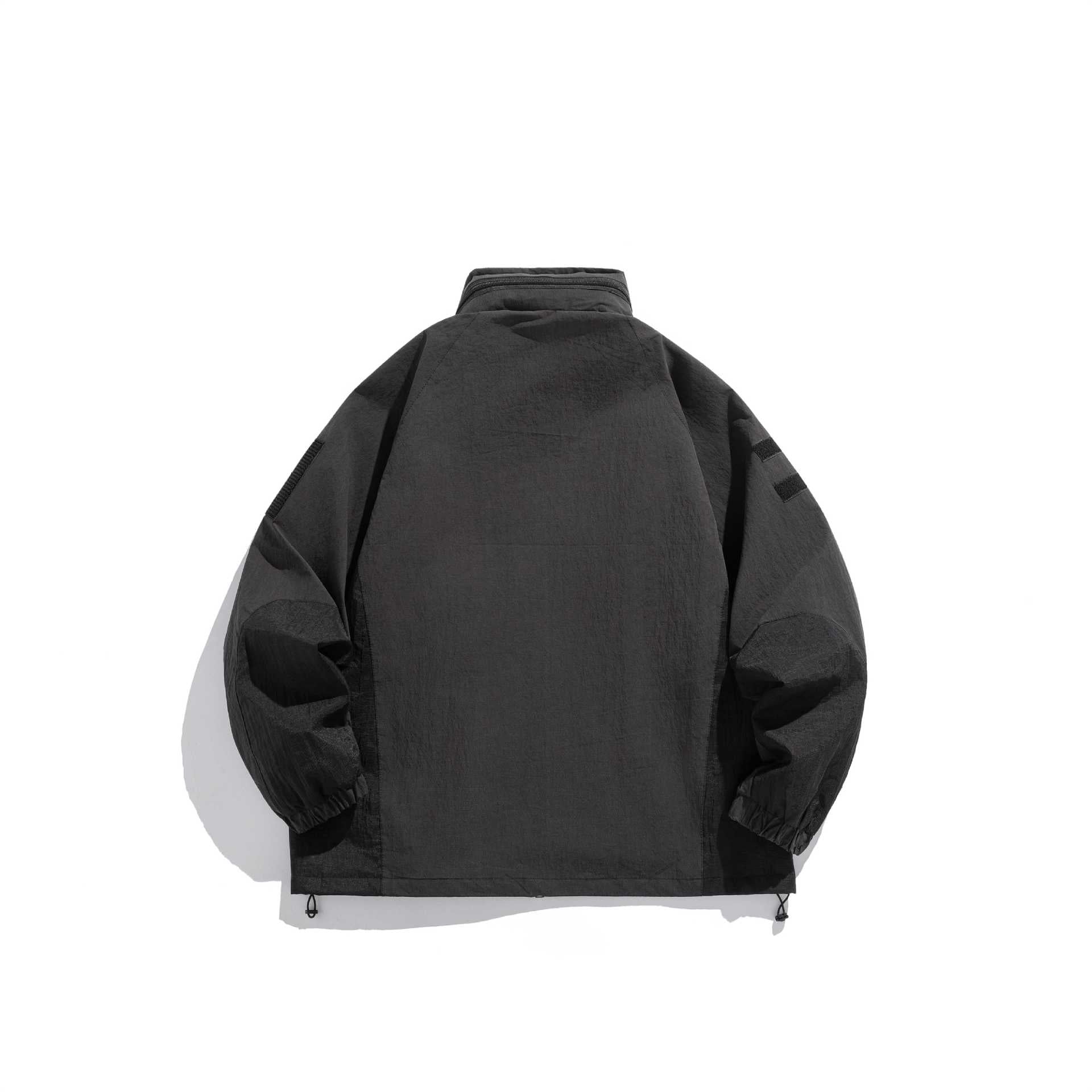 Men's Utility Hooded Parka with Concealed Zippers and Multifunctional Pockets Chichicherry