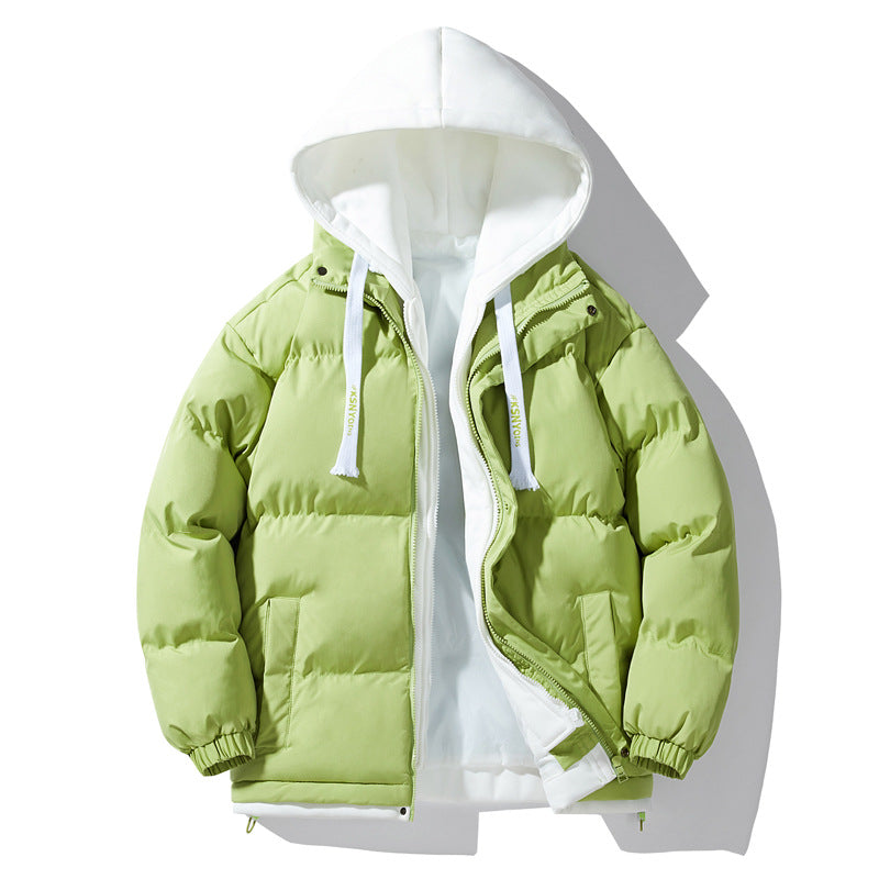 Men's padded quilted jacket with integrated hood layer and windproof outer shell Chichicherry