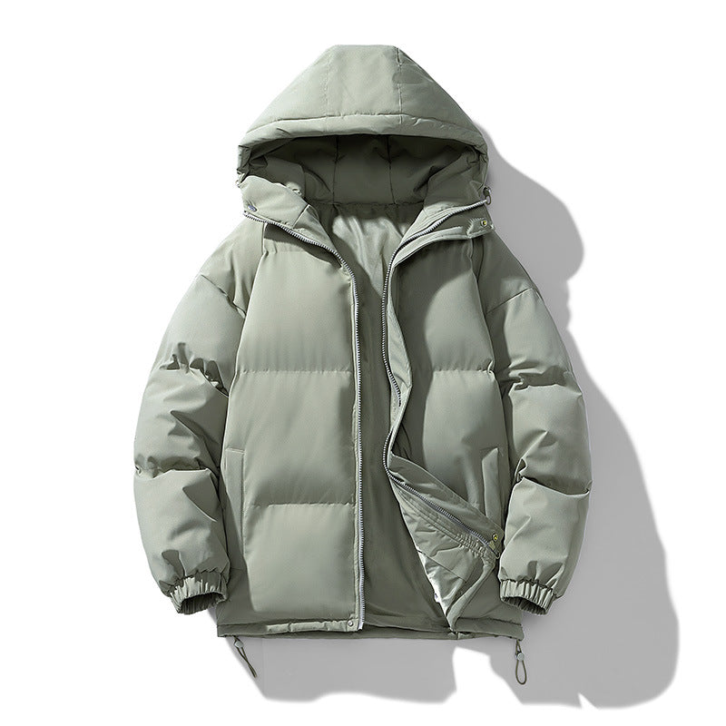 Unisex Padded Hooded Quilted Jacket with Thermal Insulation and Adjustable Hem Chichicherry