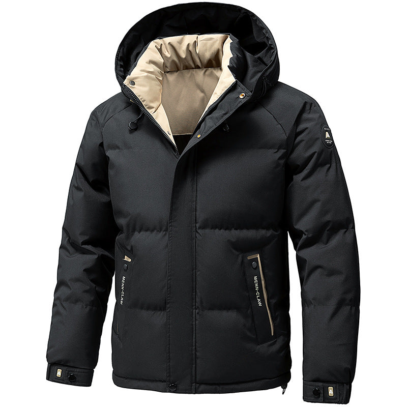 Men's Quilted Hooded Parka with Thermal Lining and Windproof Outer Shell Chichicherry