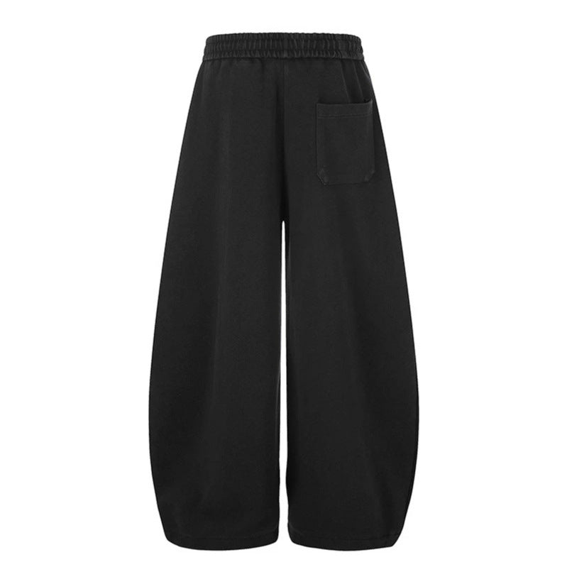 Women's Extra Wide Palazzo Sweatpants with Drawstring Waist, Star Print & Adjustable Balloon Hem Chichicherry