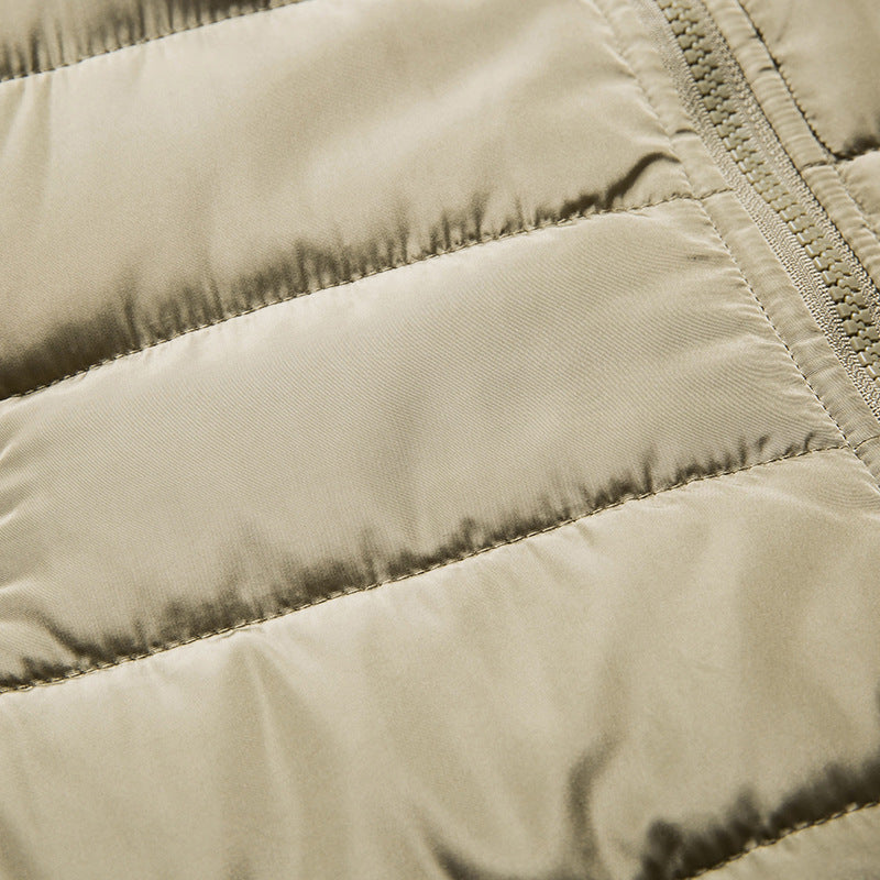 Men's Padded Thermal Puffer Vest with Teddy Fleece Lining and Ribbed Cuffs Chichicherry