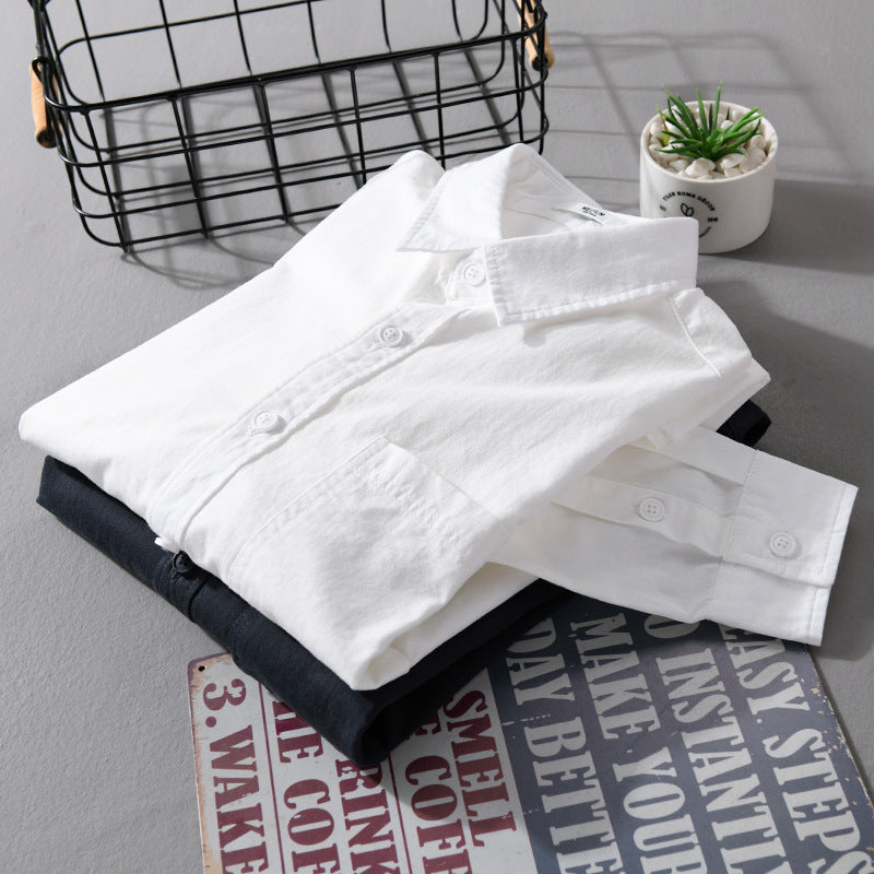 Men's Lightweight Cotton Layering Overshirt with Chest Pocket and Kent Collar Chichicherry