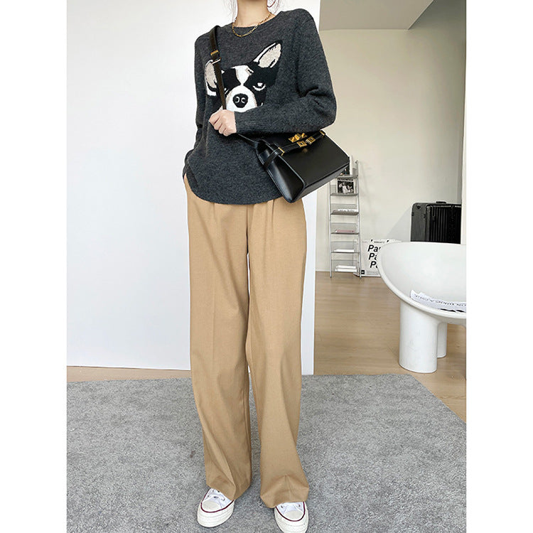 Women Elegant and Comfortable High-Waisted Fabric Pants Drune