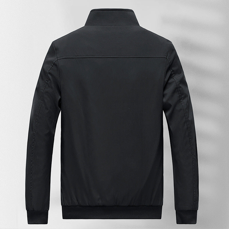 Men's lightweight wind-resistant bomber jacket with stand-up collar, zip front and ribbed cuffs Chichicherry