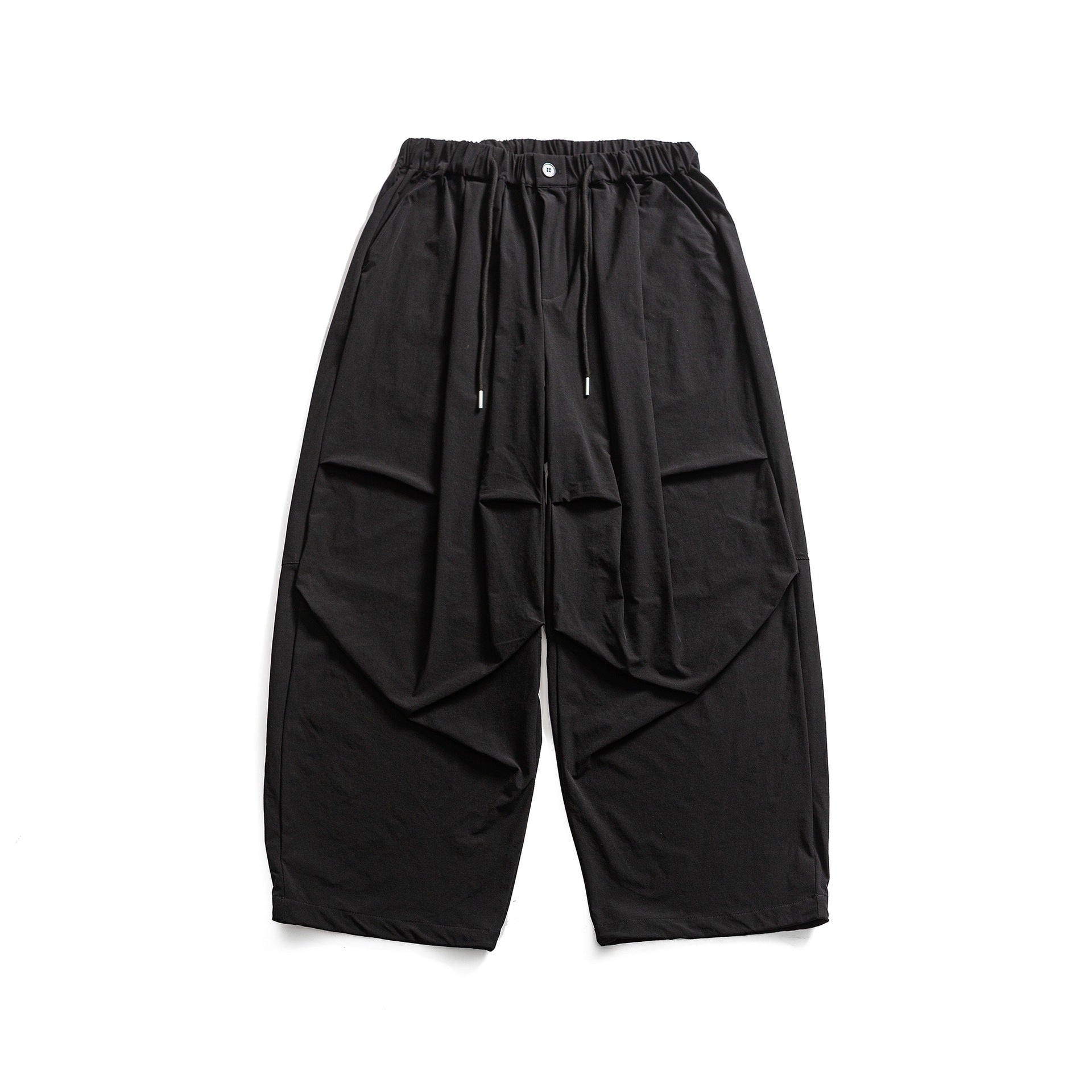 Women's Wide Cropped Cargo Culotte with Drawstring Waist and Pleat Detail