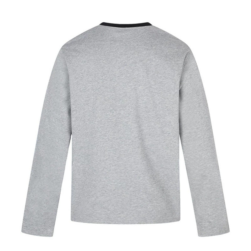 Women's long-sleeve shirt with vintage illustration, contrast collar and relaxed fit Chichicherry