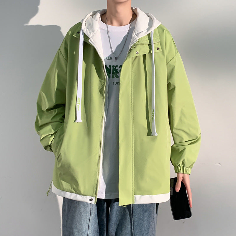 Men's two-layer softshell overlay jacket with hood, wind and water repellent membrane and adjustable hem Chichicherry
