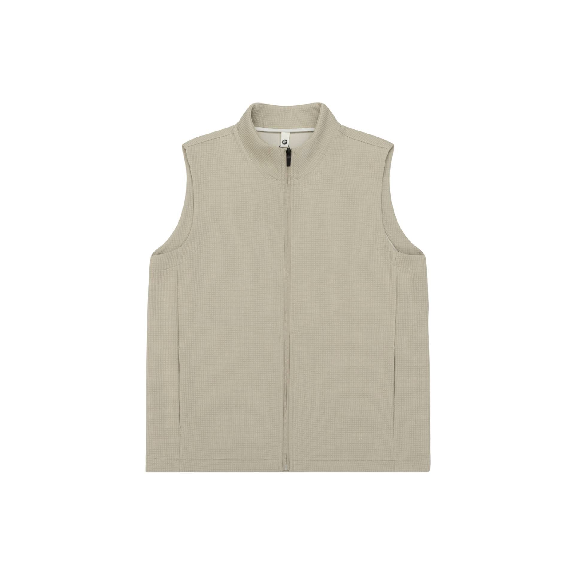 Women's sleeveless knitted vest with stand-up collar and full-length zipper Chichicherry