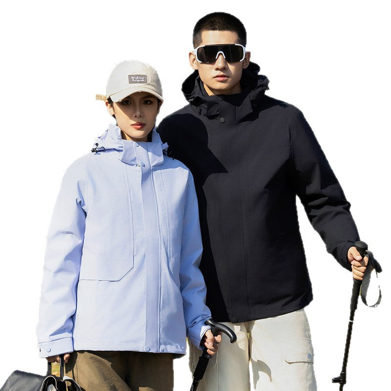 Men's Lightweight Waterproof Parka with Adjustable Hood and Concealed Zipper Chichicherry