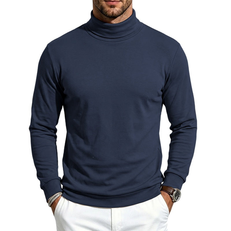 Men's fine roll-neck sweater made of cotton blend with slim fit Chichicherry