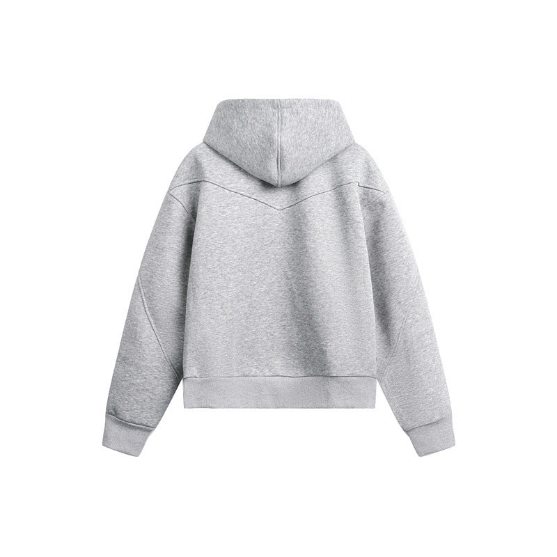 Unisex Oversize Hoodie Sweat Jacket with Two-Way Zipper Chichicherry