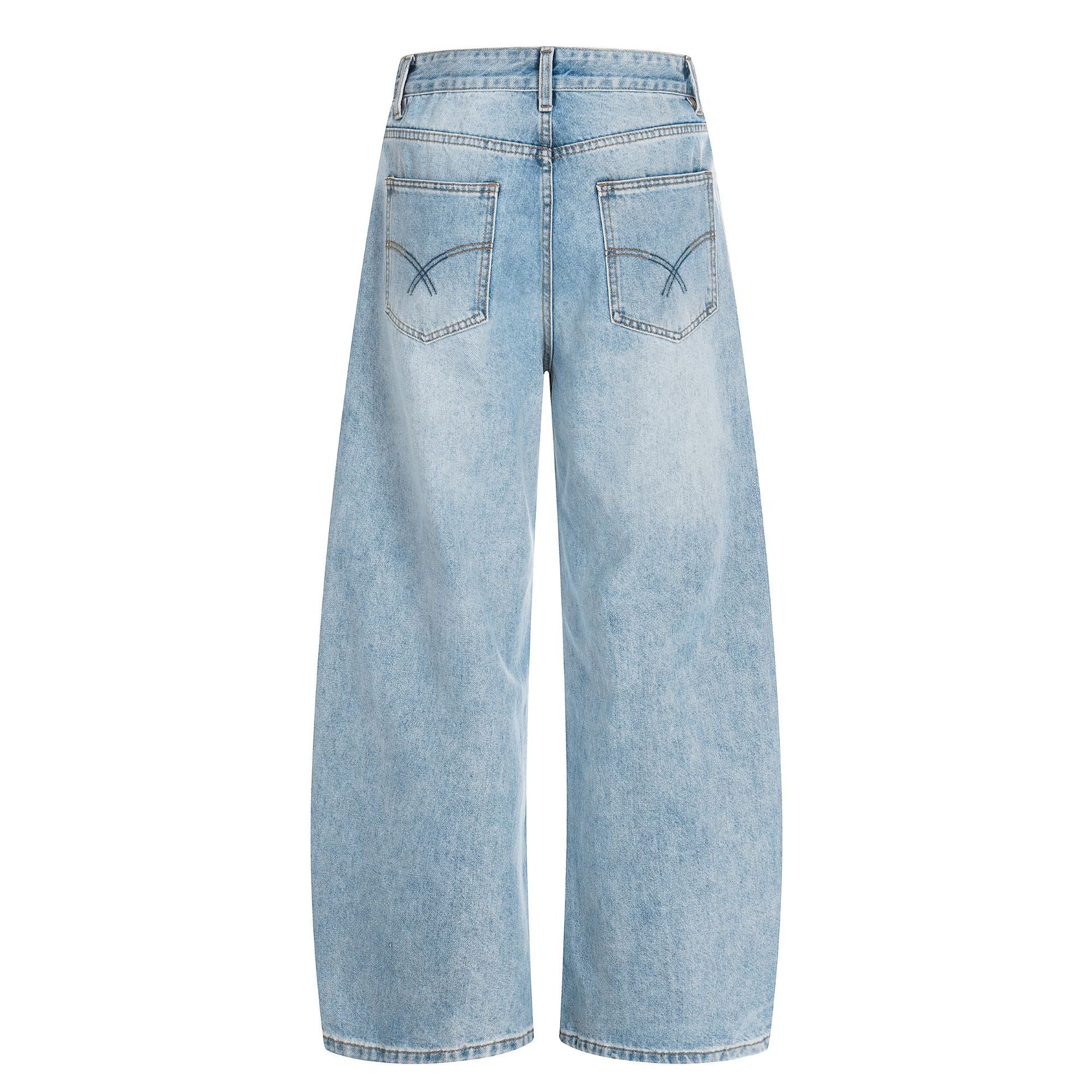 Women Wide Cropped Denim Culotte with High Waist and Five-Pocket Details Chichicherry