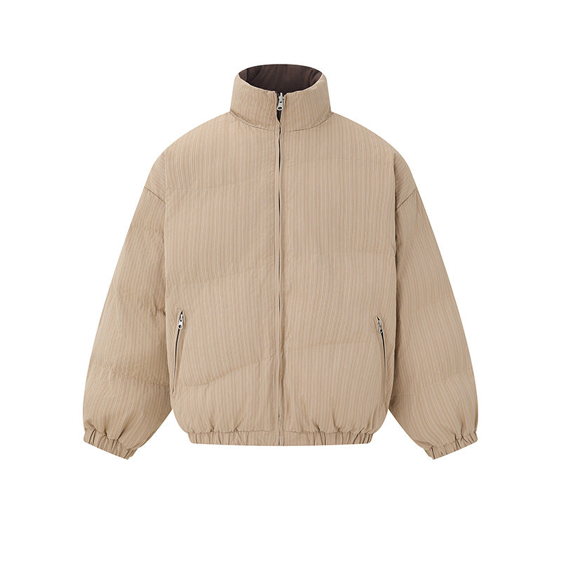 Unisex Reversible Boxy Jacket with Quilted Outer and Fleece Inner Side Chichicherry