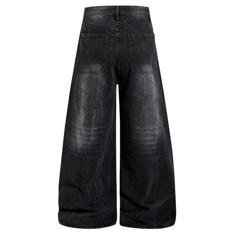 Women's High-Waist wide Denim Culotte with metal studs and Balloon silhouette Chichicherry