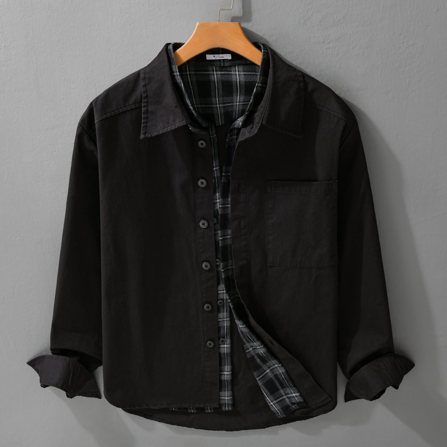 Men's Overshirt Jacket with Checked Thermal Lining Chichicherry