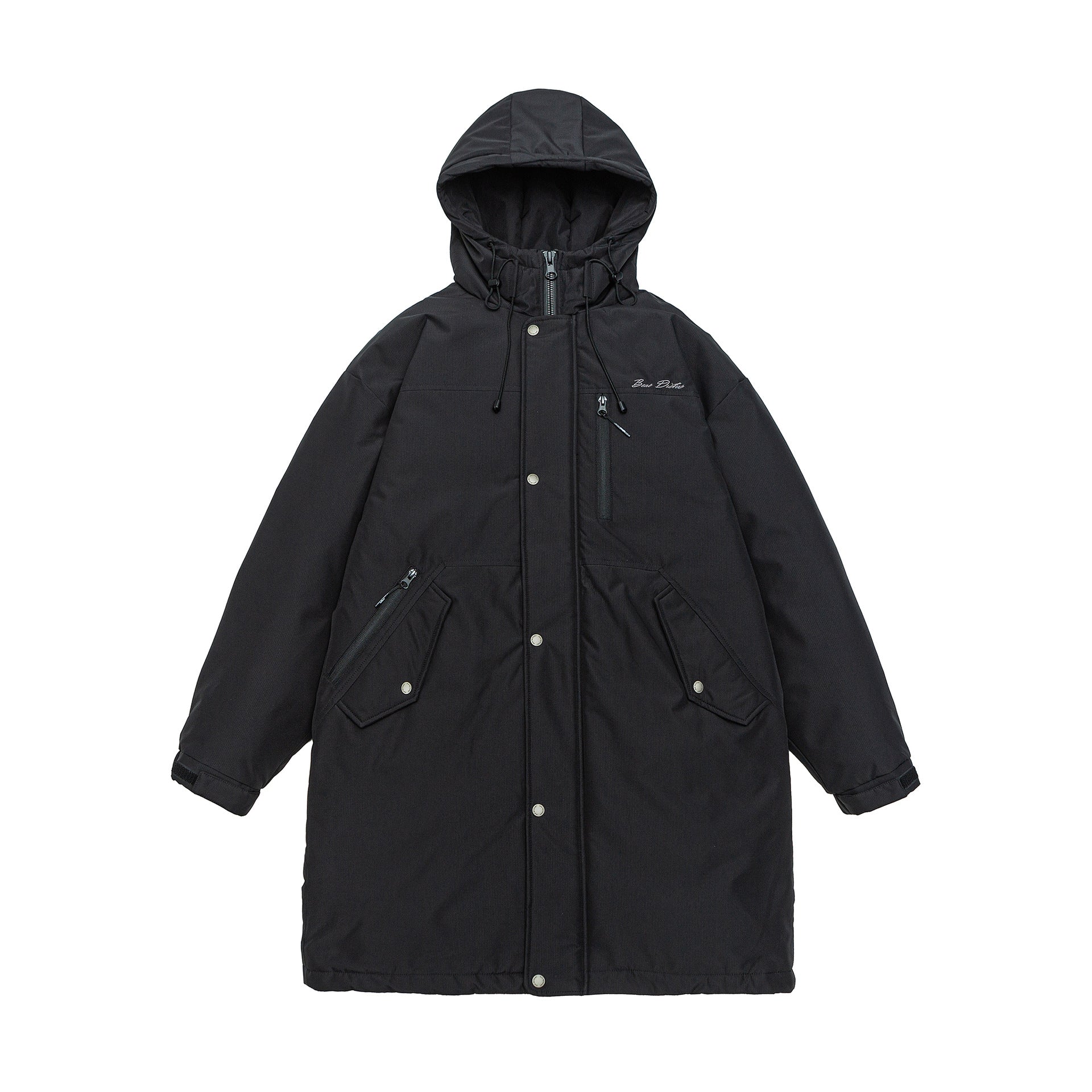 Men's warmer windproof parka with hood, quilted lining and front pockets Chichicherry