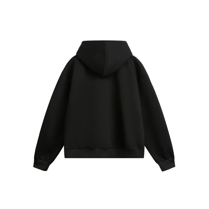 Unisex Light Oversize Hooded Sweat Jacket with Full Zip, Raglan Sleeves and Side Pockets Chichicherry