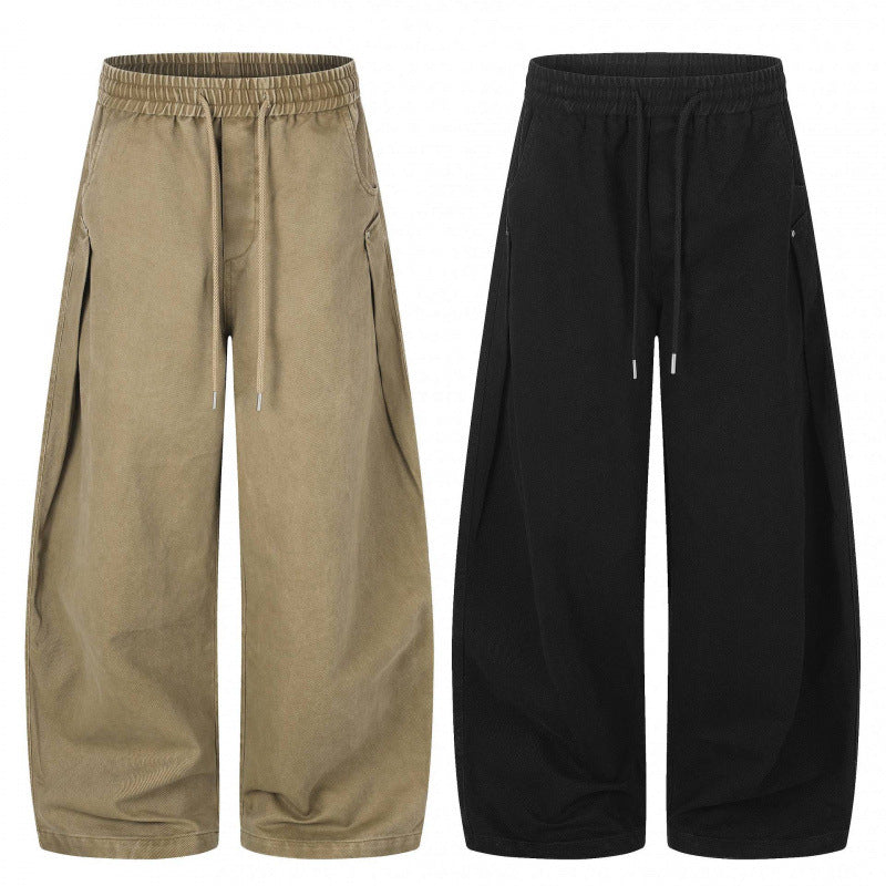 Unisex Wide Cut Lounge Pants with Drawstring and Extra Wide Leg Chichicherry