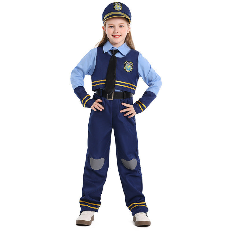 Girl Police Costume with Bunny Ears and Elegant Details Chichicherry