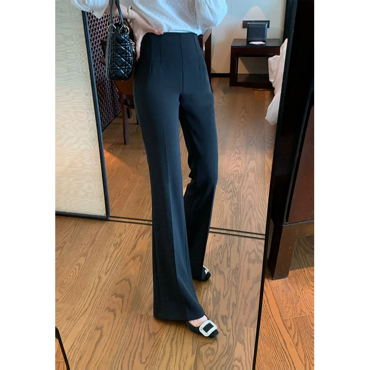 Ladies Elegant High Waisted Palazzo Pants Chichicherry