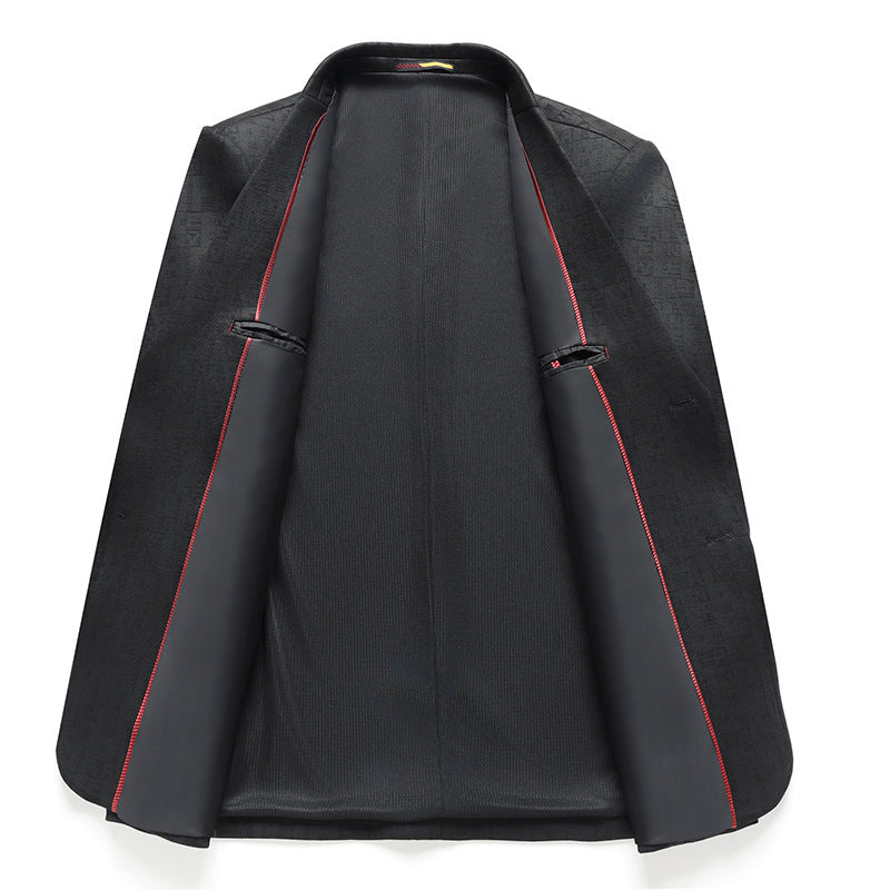 Men's blazer with subtle jacquard structure and unlined interior processing Chichicherry