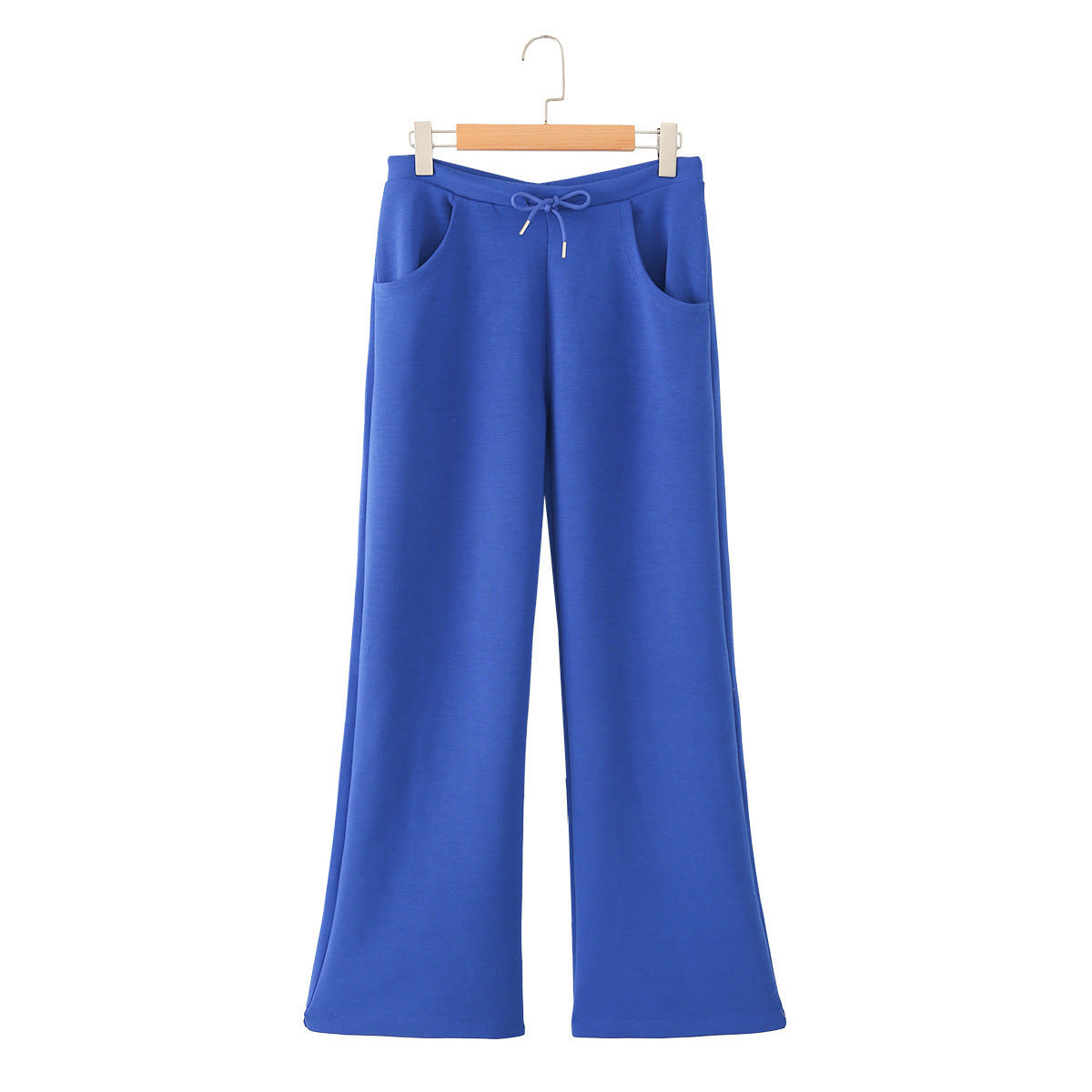 Ladies Wide Lounge Pants with High Waist, Drawstring and Side Pockets Chichicherry