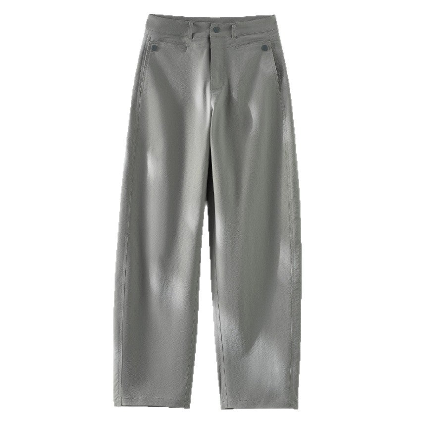 Women High-Rise Wide-Leg Trousers made of Flowing Viscose Blend with Creases and Side Pockets Chichicherry