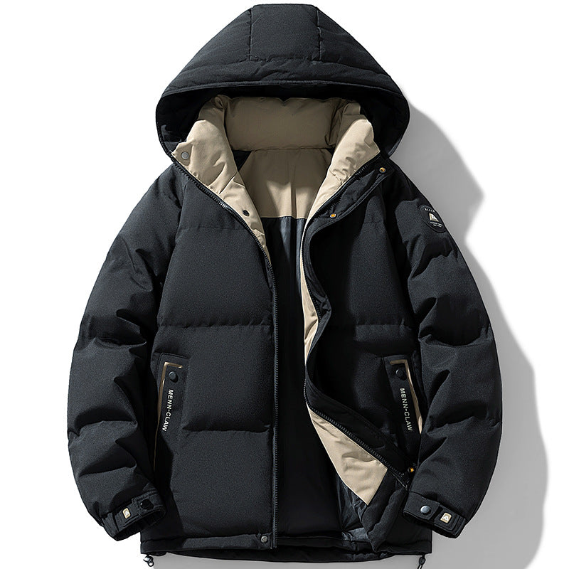 Men's Padded Urban Thermal Jacket with Quilted Look, High Stand Collar and Utility Pockets Chichicherry