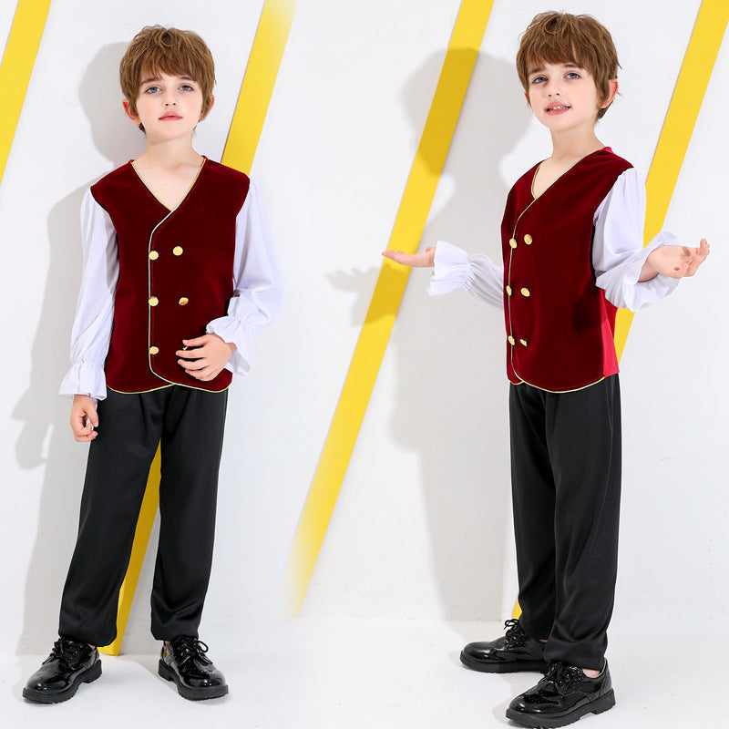 Boys' fairytale costume with detail-loving shirt and pants Chichicherry