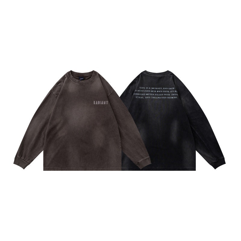 Unisex Oversize Sweatshirt with pigmented wash and subtle chest print Chichicherry