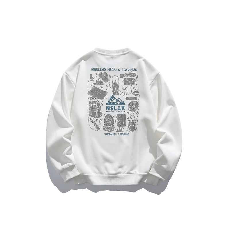 Unisex Loose Round Neck Sweatshirt with fine Waffle Structure Chichicherry