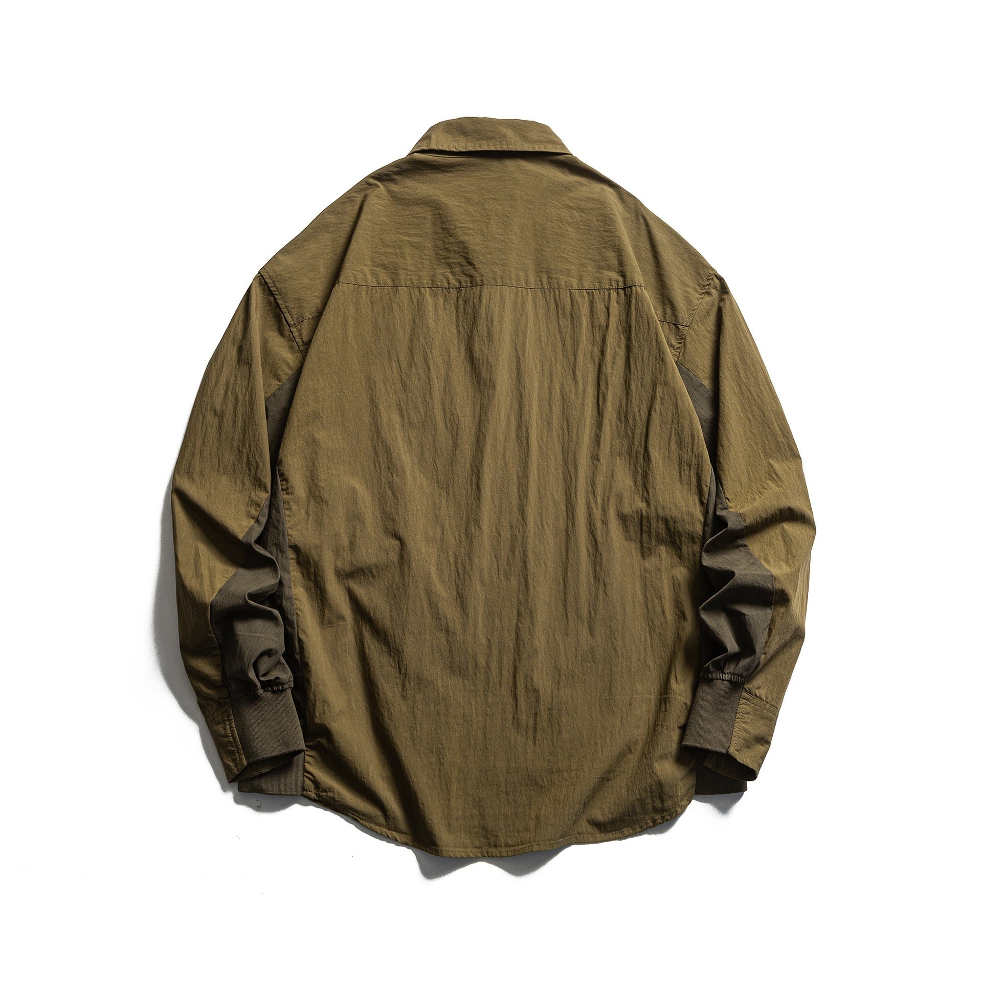 Men's Oversized Shirt with Chest Pocket and Ribbed Cuffs Chichicherry