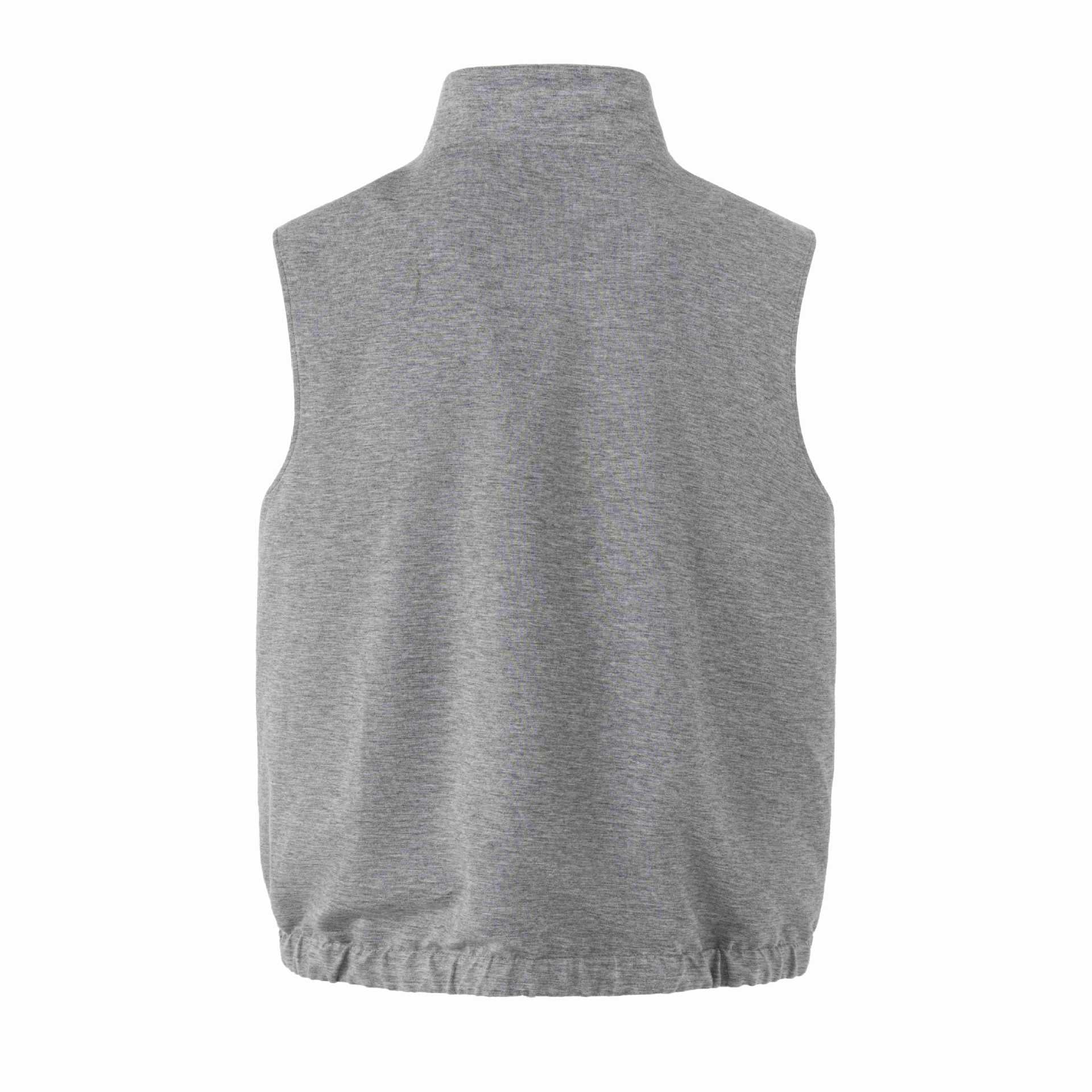 Unisex Reversible Padded Vest with High Stand-Up Collar and Elastic Hem Chichicherry