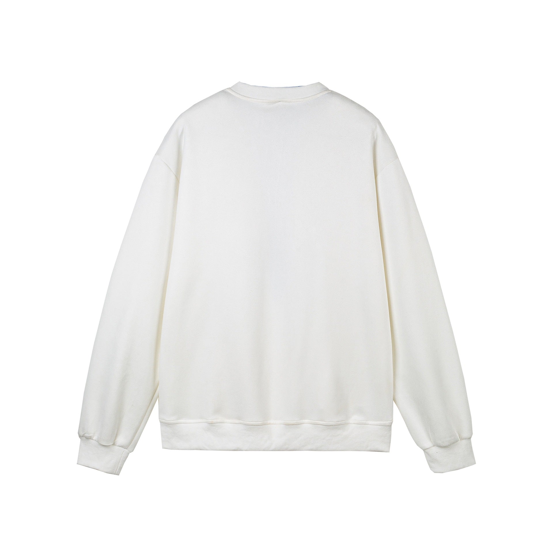 Women Cropped Oversized Sweatshirt with integrated blouse insert and V-neck Chichicherry